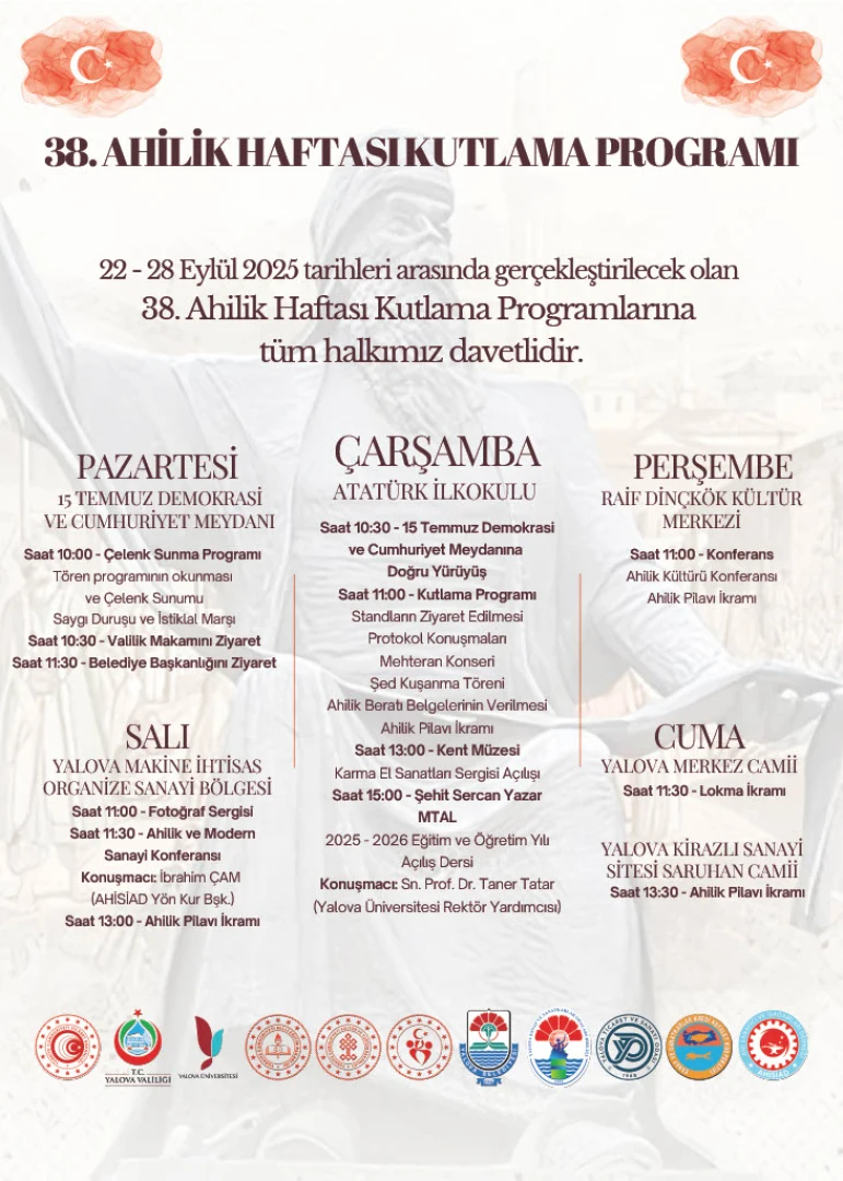 38. Ahilik Haftası Kutlama Programı